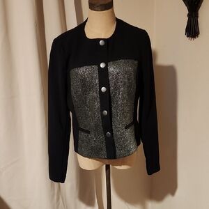 Elegant Black and Silver Women's Jacket